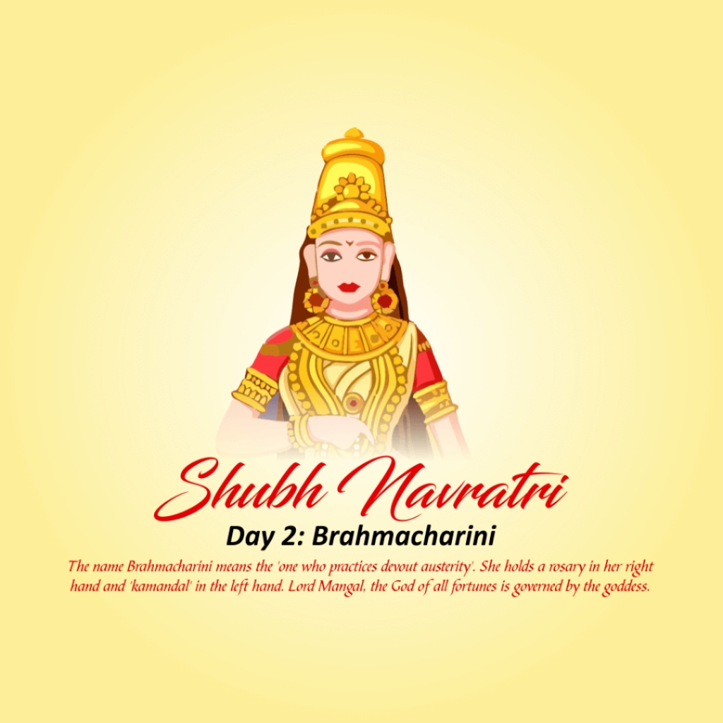 Navratri Day 2 Maa Brahmcharini Status Free Download